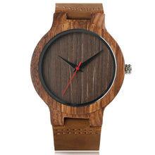 Wooden Watches Quartz Watch - Modern Wristwatch Analog Nature Wood Fashion Soft Leather Creative Birthday Gifts