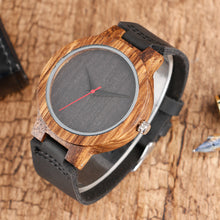 Wooden Watches Quartz Watch - Modern Wristwatch Analog Nature Wood Fashion Soft Leather Creative Birthday Gifts