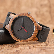 Wooden Watches Quartz Watch - Modern Wristwatch Analog Nature Wood Fashion Soft Leather Creative Birthday Gifts