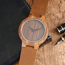 Wooden Watches Quartz Watch - Modern Wristwatch Analog Nature Wood Fashion Soft Leather Creative Birthday Gifts