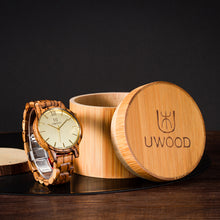 Natural Bamboo Wooden Watch Brand new analog for Men - Slim Designer Strap Japanese Quartz Movement Casual Watches