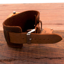 New Men Design Bamboo Wristwatches With Wider Genuine Cowhide Band for Men and Women Luxury Wood Wrist Watch as Gifts