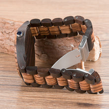 Luxury Style Lovers' Wood Watches Luminous Needles Handmade Wooden Band Wristwatch