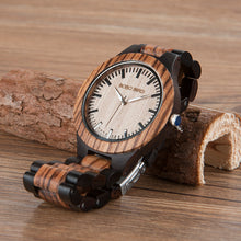 Luxury Style Lovers' Wood Watches Luminous Needles Handmade Wooden Band Wristwatch