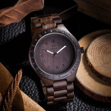 2018 Men Dress Watch Quartz (zw) UWOOD Mens Wooden Watch Wood Wrist Watches men Natural Calendar Display Bangle Gift