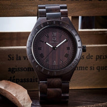 2018 Men Dress Watch Quartz UWOOD Mens Wooden Watch Wood Wrist Watches men Natural Calendar Display Bangle Gift