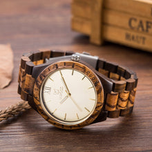 2018 Men Dress Watch Quartz WOOD Mens Wooden Watch Wood Wrist Watches men Natural Calendar Display Bangle Gift