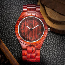 2018 Men Dress Watch Quartz UWOOD Mens Wooden Watch Wood Wrist Watches men Natural Calendar Display Bangle Gift