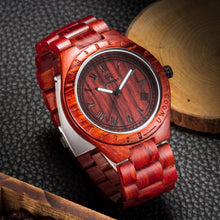 2018 Men Dress Watch Quartz WOOD Mens Wooden Watch Wood Wrist Watches men Natural Calendar Display Bangle Gift