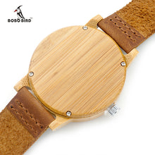 Timepieces Bamboo Wooden Watches for Men and Women With Leather Strap relogio masculino C-A19
