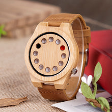 Luxury Quartz Mens Watches Casual Bamboo Wood Wristwatches Quartz-Watch C-D08