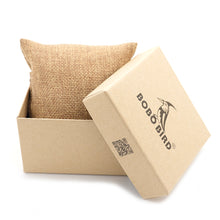 Unique Natural Bamboo Wood Casual Quartz Watches Classic Style With Real Leather Strap In Gift Box