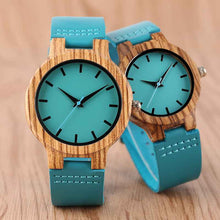 Luxury Royal Blue Wood Watch Top Women Quartz Wristwatch 100% Natural Bamboo Clock Casual Leather Creative Gifts Reloj de madera