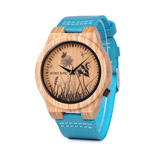 Bamboo Watch Men Special Design Lifelike UV Print Dial Face Wooden Wrist Watch Ideal Gift