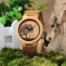 Men Wood Watches Top luxury Brand Design bamboo Wooden WristWatches fo women With Leather Bands in gift box