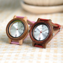 Ladies Bamboo Wood Wristwatches Luxury Brand Japan Quartz Relogio for Women Watch OEM Holiday Gifts