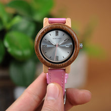 Ladies Bamboo Wood Wristwatches Luxury Brand Japan Quartz Relogio for Women Watch OEM Holiday Gifts