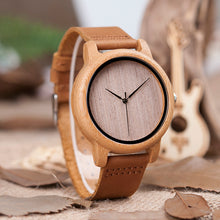 Timepieces Bamboo Wooden Watches for Men and Women With Leather Strap relogio masculino C-A19