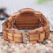 Mens Watches Top Brand Luxury All Zebra Wood Quartz Wrist Watch for Male as Gift 2018 New Arrival