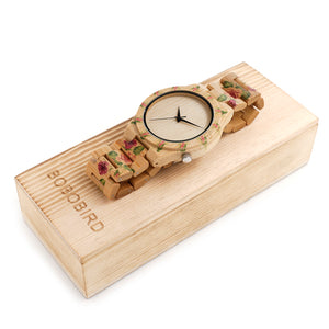 Luxury Bamboo Watches Timepieces For Men and Women Quartz Wooden Watch relogio feminino C-D21