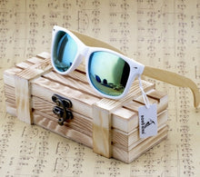 New Luxury Coated Sunglasses for Men and Women - Bamboo Wood Holder Polarized Lens Sunglasses with Wood Box