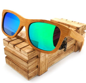 Natural Handmade Bamboo Sunglasses Vintage Polarized Mirror Coating Lenses Eyewear gafas de sol