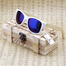Rectangular Genuine Real Bamboo Wood Polarized Sunglasses With Reflective Mirror Tint gafas de sol