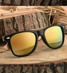 2018 New Retro Wood Sunglasses for Men & Women - Brand Design Goggles Unisex Sun Glasses with case