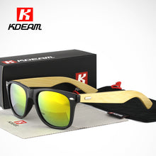 Kdeam High-wear Bamboo Sunglasses Women Farer Fashion Wood Sunglasses Men lentes de sol With Package CE