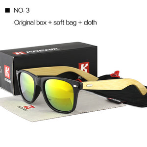 Kdeam High-wear Bamboo Sunglasses Women Farer Fashion Wood Sunglasses Men lentes de sol With Package CE