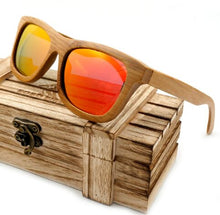 100% Natural Bamboo Wooden Sunglasses Handmade Polarized Mirror Coating Lenses Eyewear With Gift Box