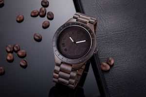 2018 Men Dress Watch Quartz UWOOD Mens Wooden Watch Wood Wrist Watches men Natural Calendar Display Bangle Gift