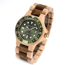 Men's Wooden Watch with All Wood Strap Quartz Analog with Diamond relojes hombre gifts in wood box