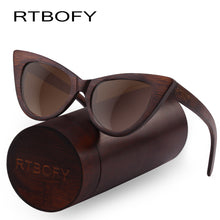 RTBOFY Wood Sunglasses for Women with Polarized Lenses Glasses Vintage Design Shades UV400 Protection