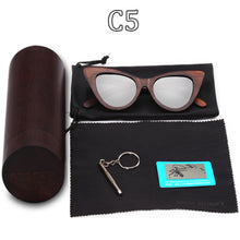 RTBOFY Wood Sunglasses for Women with Polarized Lenses Glasses Vintage Design Shades UV400 Protection