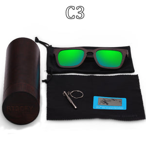 Wood Sunglasses for Men & Women Bamboo Frame Eyeglasse Polarized Lenses Glasses Vintage Design Shades UV400 Protection