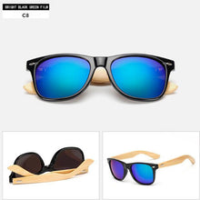 LeonLion Vintage Bamboo Frame sunglasses HD Polarized and UV400 Protection