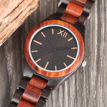 Full Wooden Watch Men Dark Brown/Sapphire Blue Creative Nature Wood Wristwatches Gift Fashion Analog Novel Handmade Clock
