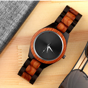Top Luxury Wood Wrist Watch Unique Wood Watches Fashion Full Wooden Men's Watch Men Watch Wooden Clock