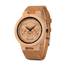 Bamboo Watch Men Special Design Lifelike UV Print Dial Face Wooden Wrist Watch Ideal Gift