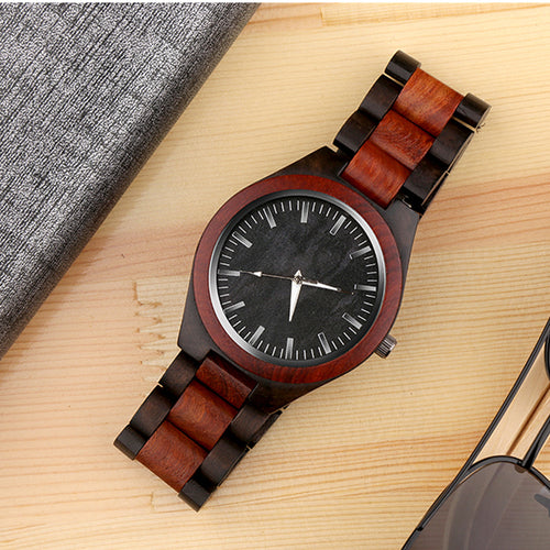 Top Fashion Wood Watches Unique Wooden Watch Men Watch Popular Luxury Full Wood Men's Watch Clock