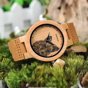 Men Wood Watches Top luxury Brand Design bamboo Wooden WristWatches fo women With Leather Bands in gift box