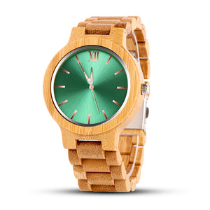 Fashion Men's Wood Watch - Luxury Wooden Watch Men Watch Popular Unique Full Wood Watches Clock