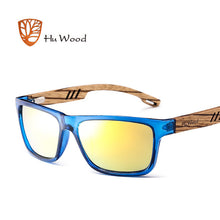 HU WOOD Brand Design Zebra Wood Sunglasses For Men Fashion Sport Color Gradient Sunglasses Driving Fishing Mirror Lenses GR8016