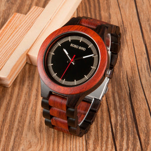 Male Antique Wooden Watches LO01O02 with Wooden Band Fashion New Uomo Orologio Japan in Gift Box