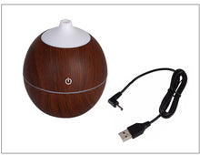 KBAYBO 130ml Aroma essential oil diffuser USB ultrasonic wood Air Humidifier with Wood Grain 7Color Changing LED Lights for home