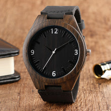 World Map Watches Men's Natural Wood Watch Minimalist Worldwide Tour Men Quartz Genuine Leather Band Clock - 2 Colors available