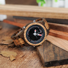 Luxury Multinational Digital Zebra Wood Wrist Watches Men Night Light and Week Display Relogio Reloj Masculino 2018