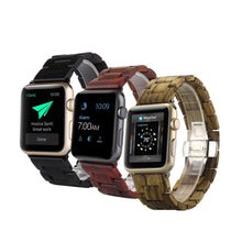 Natural Wooden band for apple watch 3 42mm/38mm  iwatch 3/2/1 Butterfly buckle strap wristband Bracelet smart Watch Band