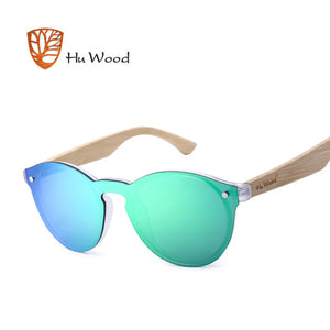 HU WOOD Mirror Lenses Wooden Sunglasses Multi Color for Men & Women